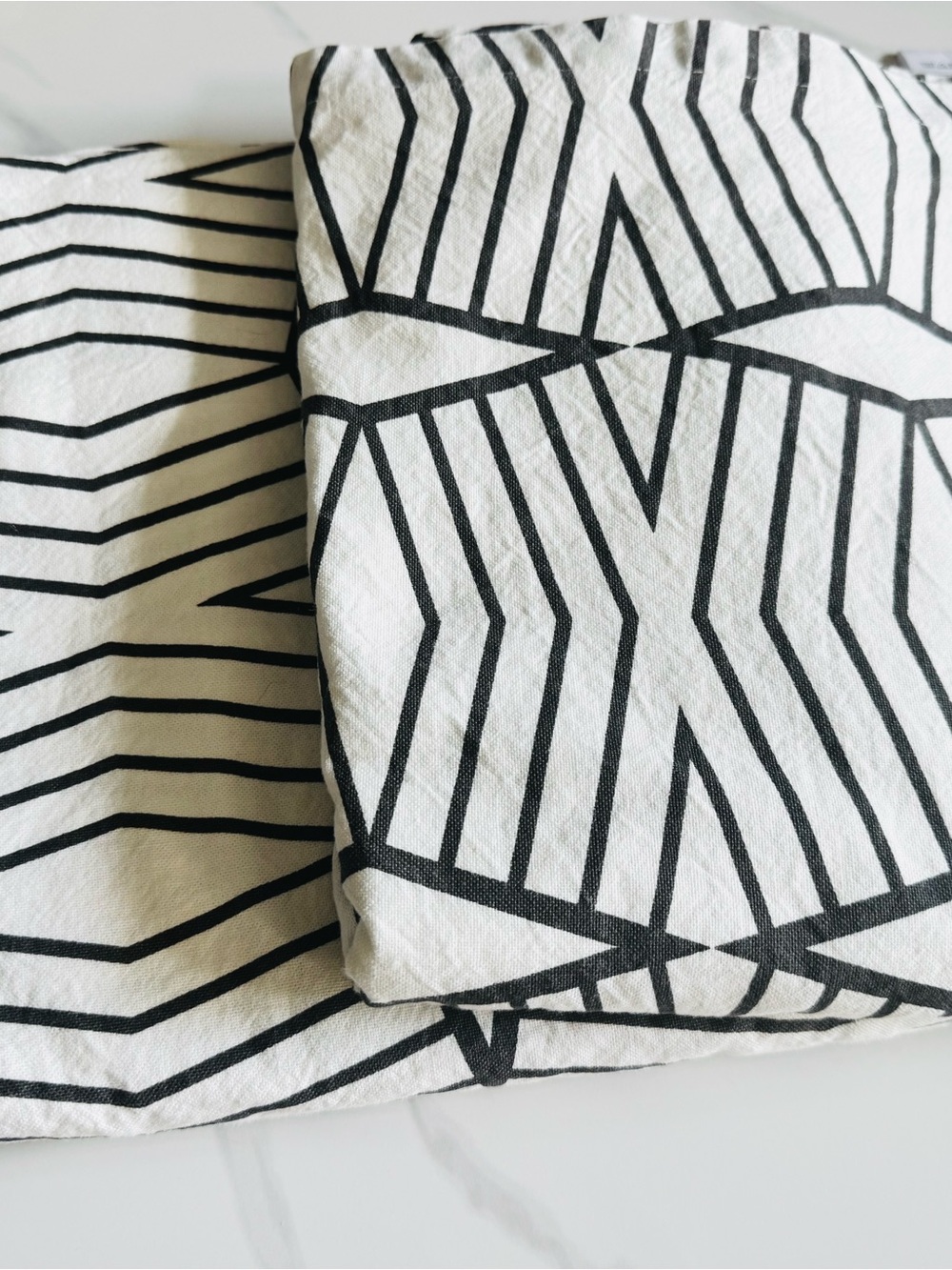 West Elm Cotton Canvas Zigzag Curtains Set of 2 Panels 48x96